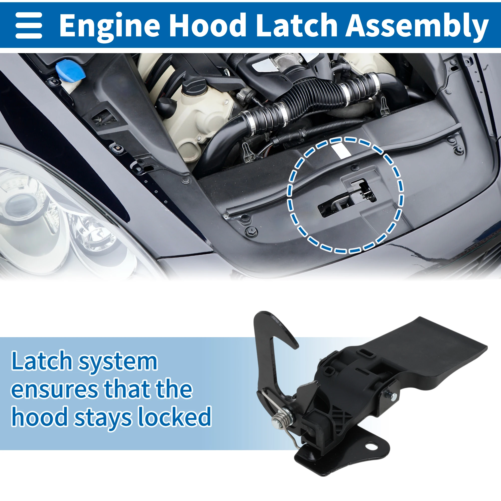 

UXCELL Защелка капота в сборе для Audi Q3 2011-2018 гг. Разблокировка замка капота двигателя No 8U0823480A/8U0823480B/8U0823480C