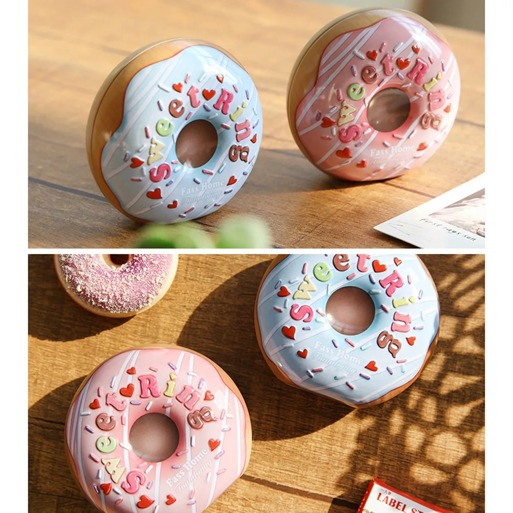 

Exquisite Candy Box Donut Shape Biscuit Container Gift Storage Tank Tea Leaf ganizer 12 Pieces Wedding Party Favors