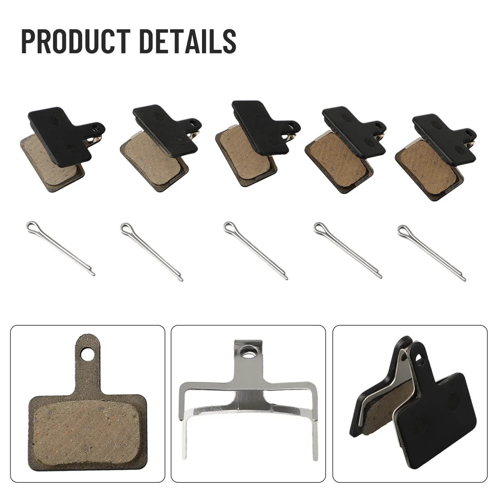 

5 Pairs Bicycle Disc Brake Pads Full Metal And Semi-metal Replacement Brake Pad For SH B01s Cycling Accessories
