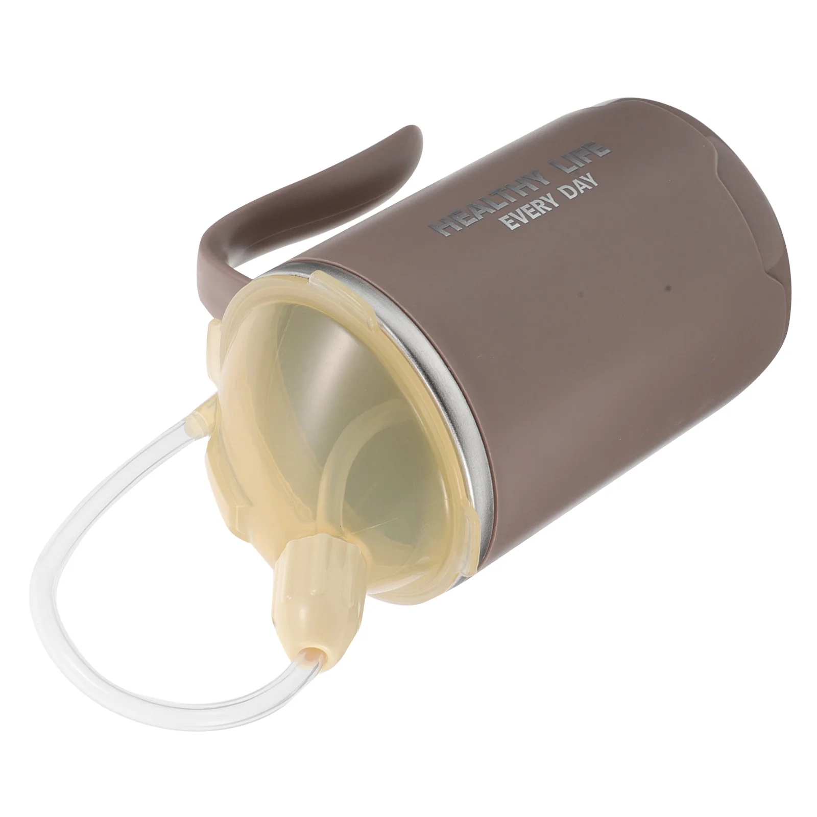 

1 комплект, водонепроницаемая чашка для кормления для взрослых, 400 мл, герметичная нержавеющая сталь, адаптивная соломенная чашка-непроливайка для кормления при постели и пожилых людей