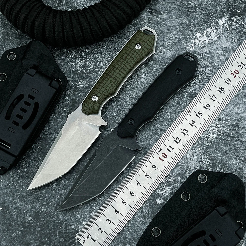 

Скрытый нож Canyon Hunter с фиксированным лезвием и ножнами, лезвие 8CR13MOV высокой твердости, ручка G10, инструмент для выживания на открытом воздухе EDC для кемпинга