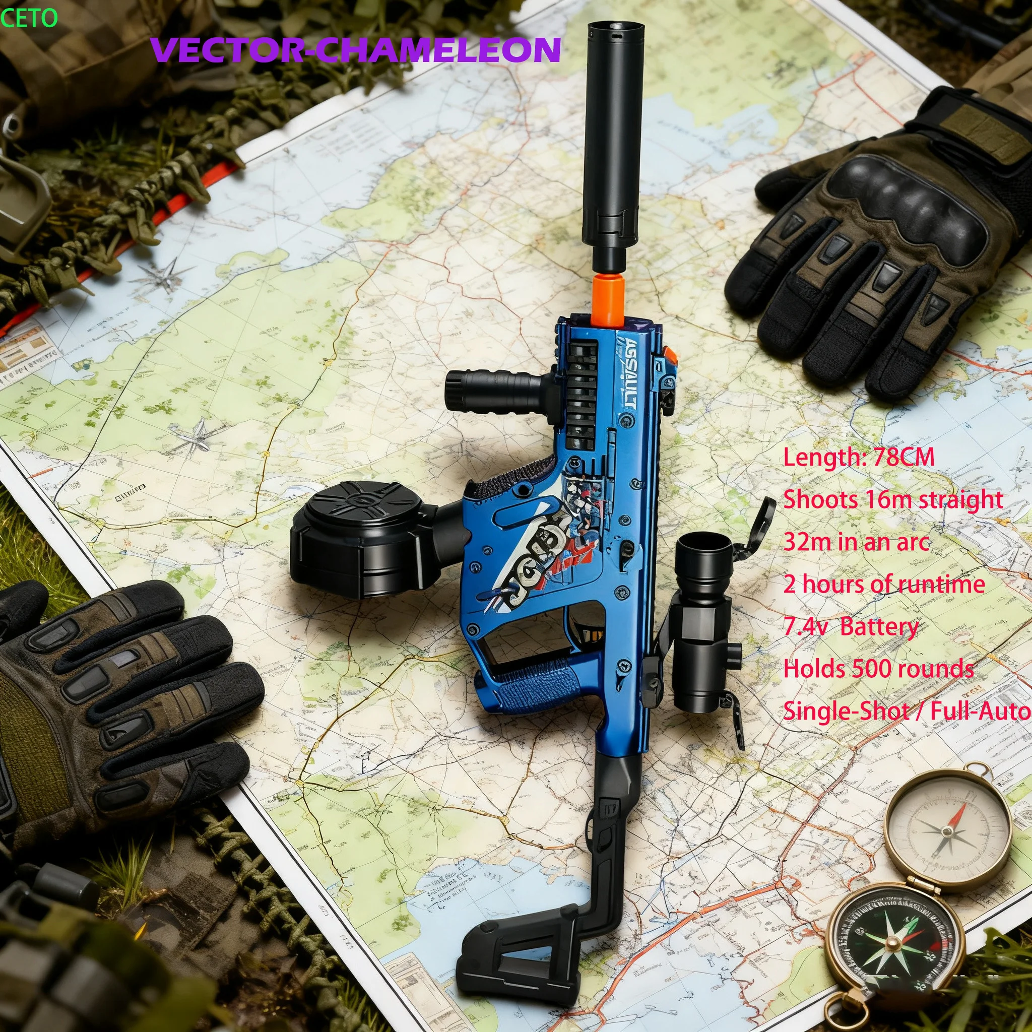 Vector Auto Gel Blasters Dominate The Field With Superior Distance Full Auto Splatter Ball Gun Long Range Outdoor Gun Toy Gifts