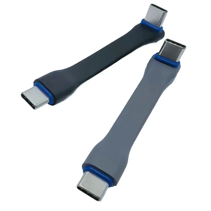 7.5cm USB3.2 20Gbps Thunderbolt 3 Data Cable PD60W 3A Fast Charging USB C to C Cable 4K@60Hz Type-C Cable connector