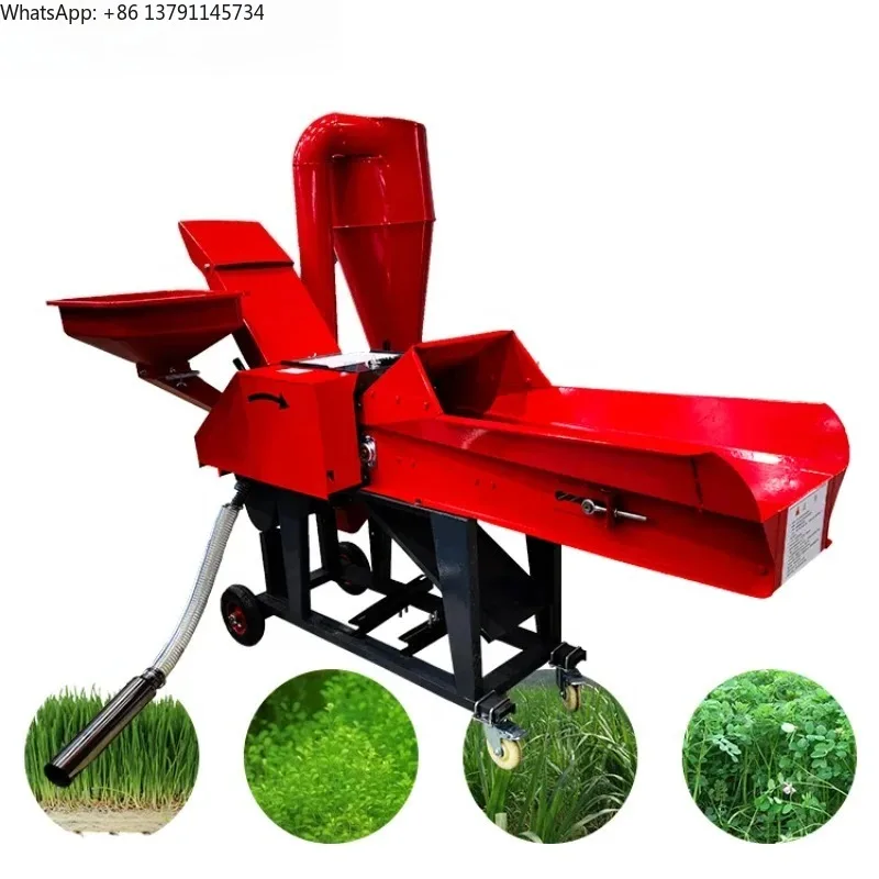 

Straw Crusher Poultry Grass Shredder Silage Chopper Hay Fodder Forage Chaff Cutter Machine