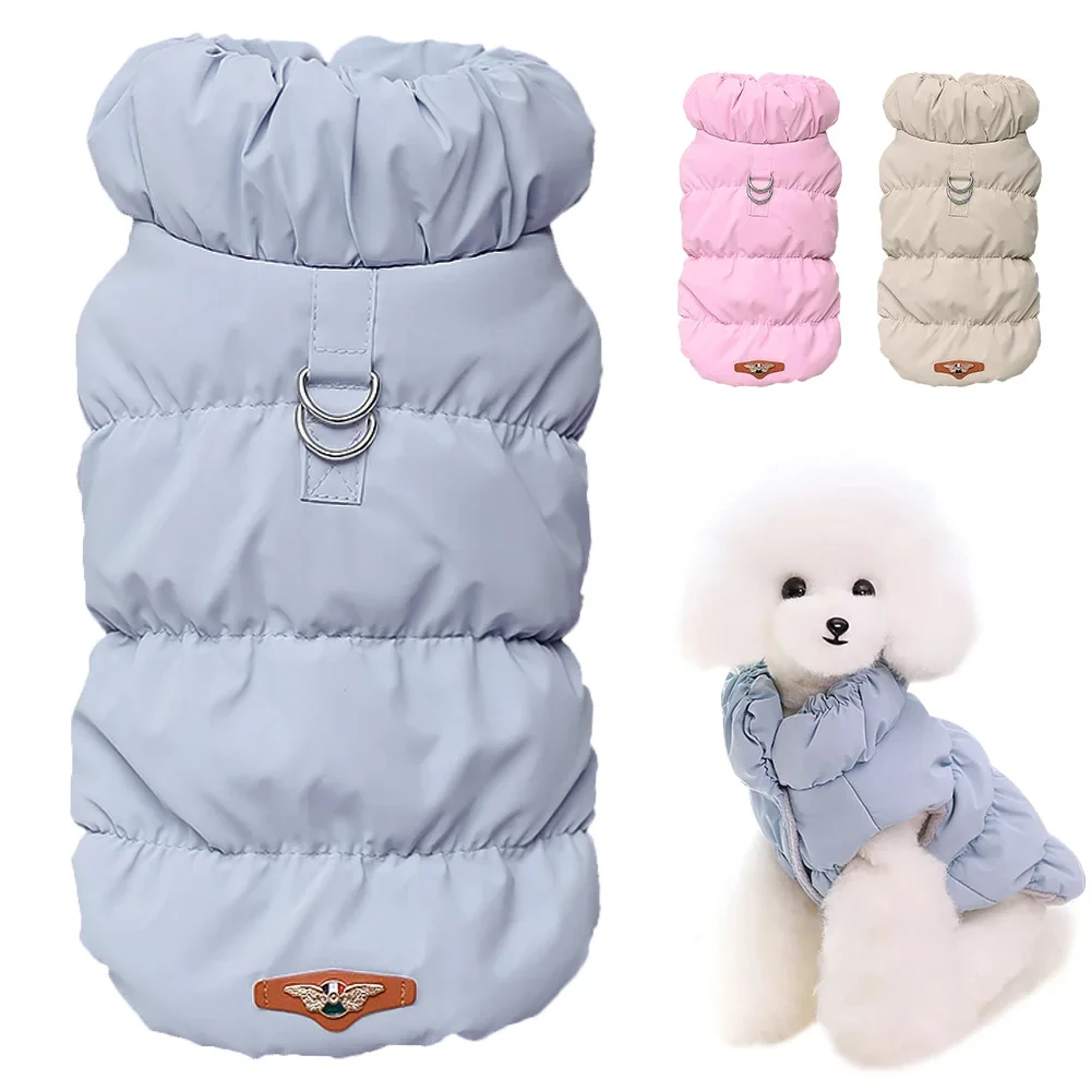 Soft Warm Dog Clothes Winter Padded Puppy Cat Coat Jacket For Small Medium Dogs Poodle Vest Pet Clothing