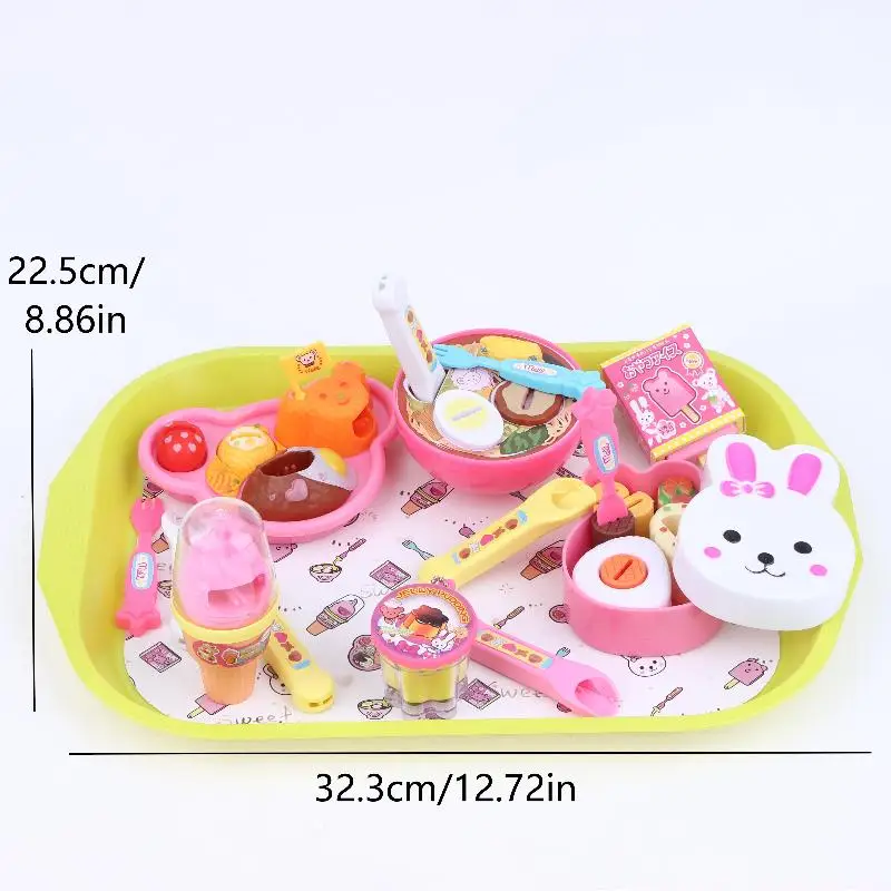 面白い模擬ディナープレート食品給餌おもちゃかわいいアイスクリームプリン弁当キットごっこ遊びおもちゃ子供のためのギフト