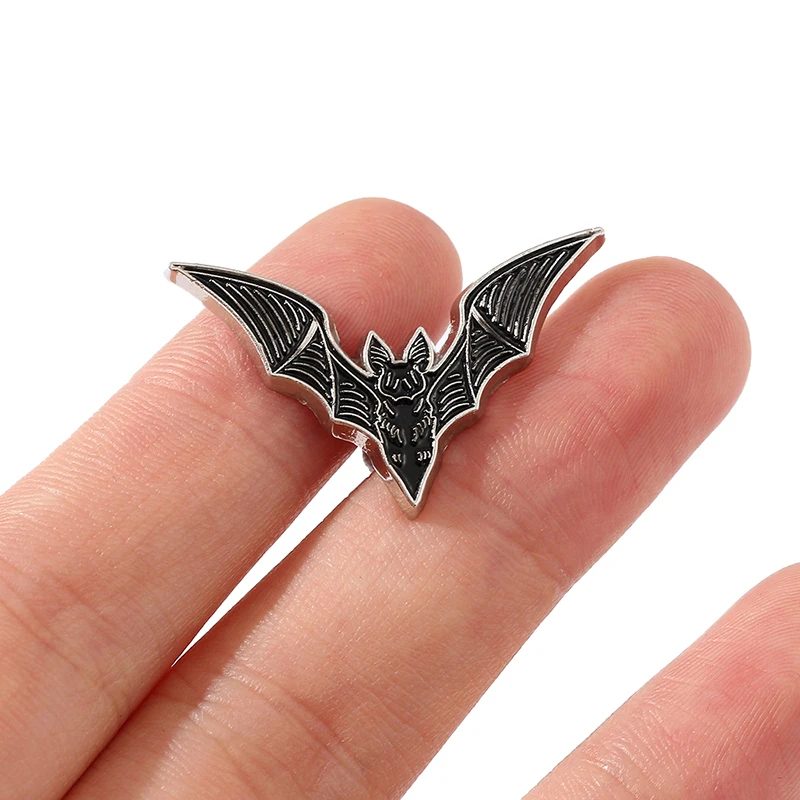 Bat Enamel Pin Fashion Witchy Halloween Goth Lapel Brooch Jewelry Accessory Punk Badge Pin Gift