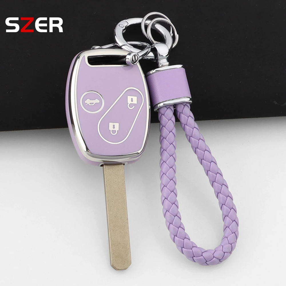 

3 Buttons TPU Car Remote Key Case Cover Shell Fob For Honda Fit CIVIC JAZZ Pilot Accord CR-V Freed Freed Pilot StepWGN Insight