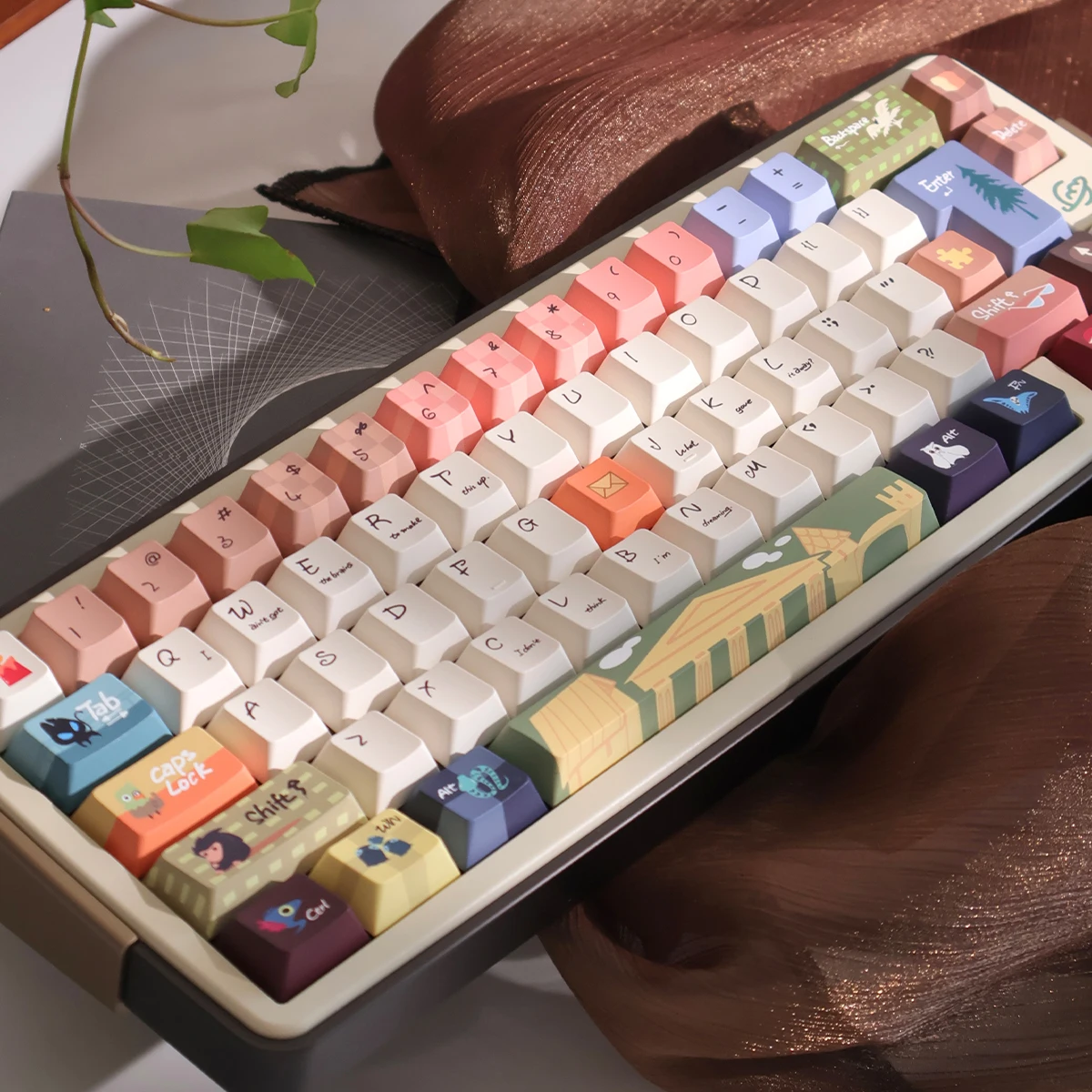 

Fantastic Animal Keycaps Pbt Sublimation Cherry/Moa Adapt To Wooting 152Keys 2.25U/7U Space Bar Alice Layout Keycaps