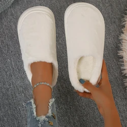 Women Indoor Home Warm Slippers Ladies Winter New Soft Plush Slipper Women Bedroom Fluffy Platform Cotton Slippers Slides Women