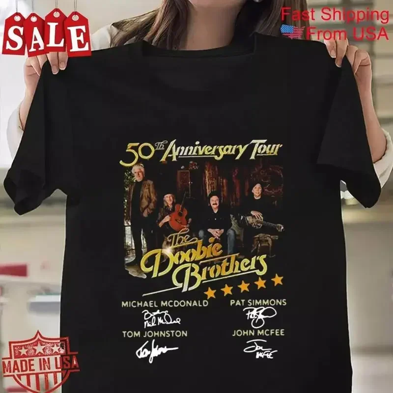 New The Doobie Brothers 50Th Anniversary Tour Cotton T Shirt