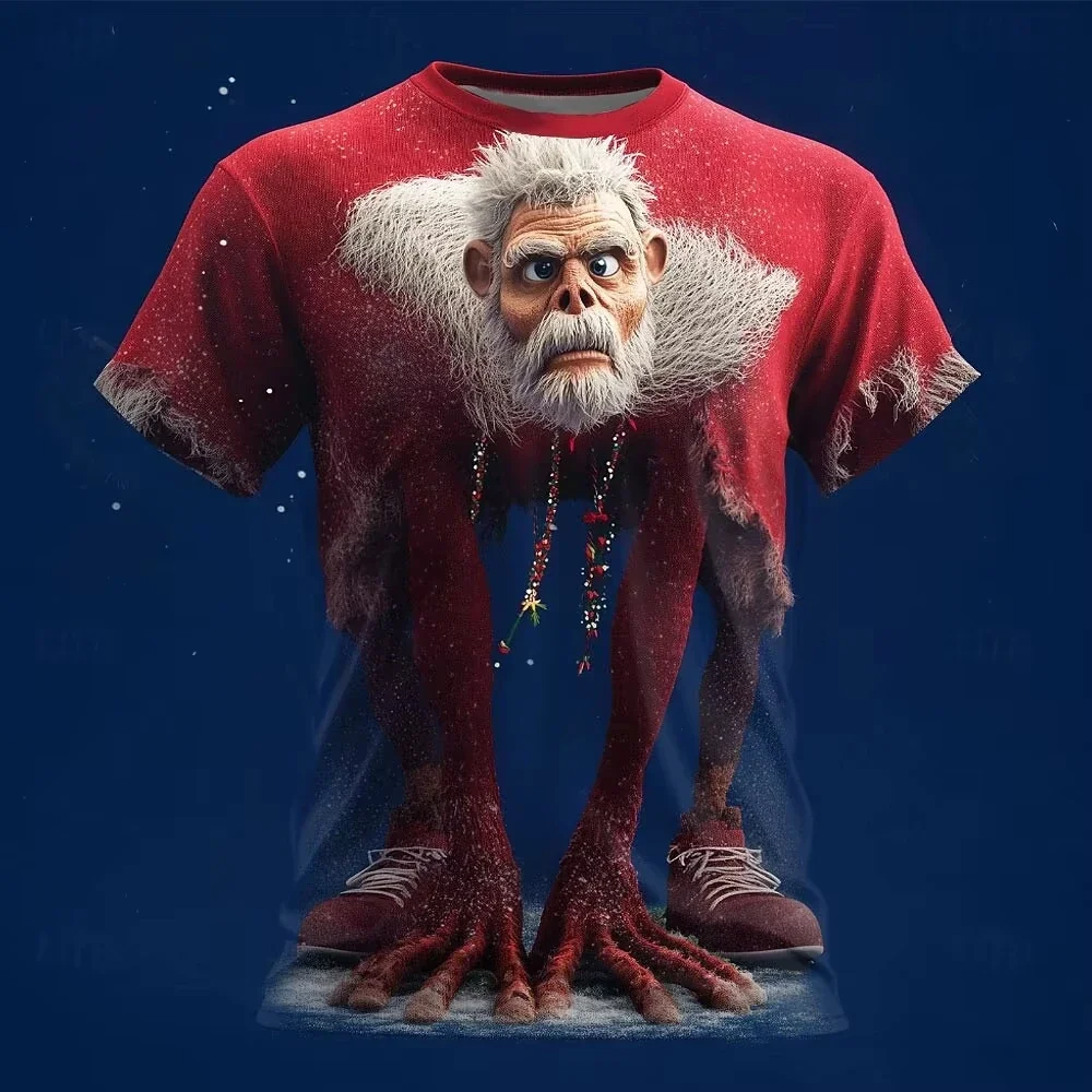 New Men's Optical Illusion Skull Zombies 3D T-Shirt Novelty Street Short Sleeve T shirt Outdoor Horror Party Top Summer Clothing