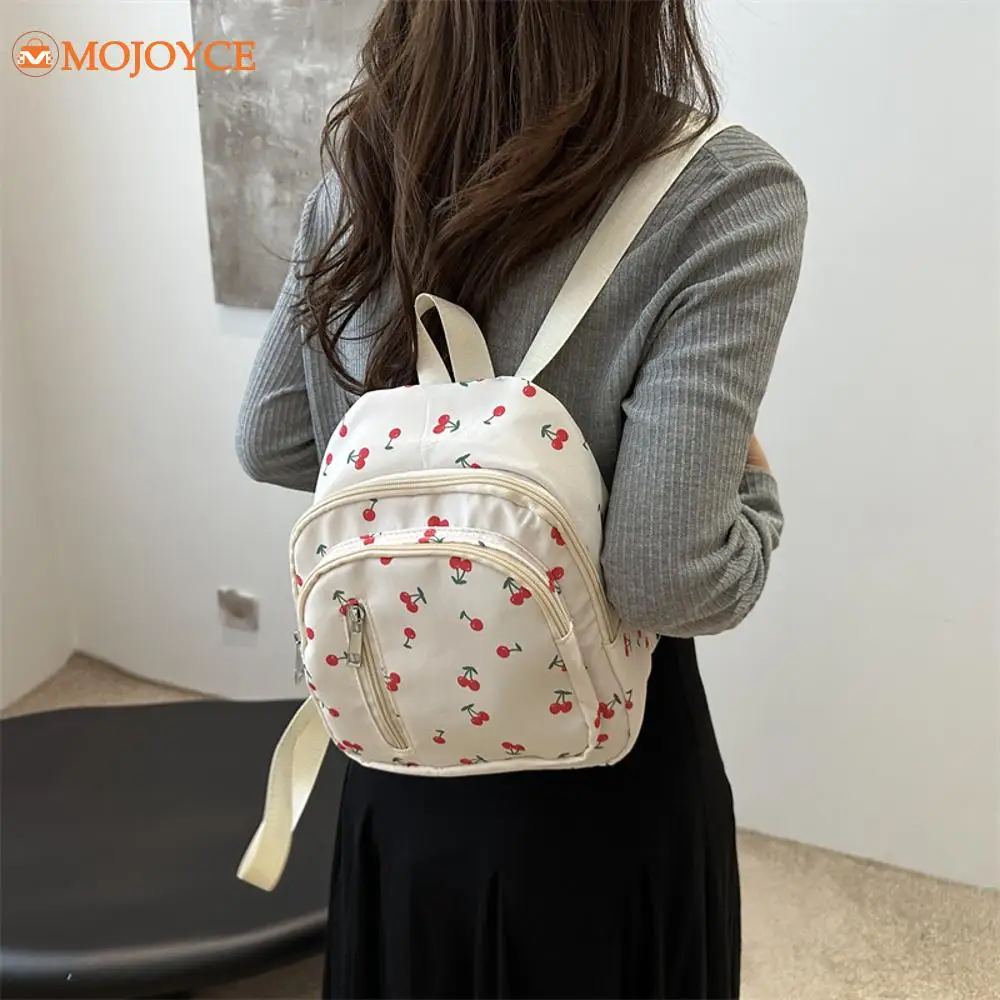 Cherry Pattern Women's Fashion Backpacks Students Daily Travel Small Knapsack Large Capacity Rucksack Aesthetic Ladies Schoolbag