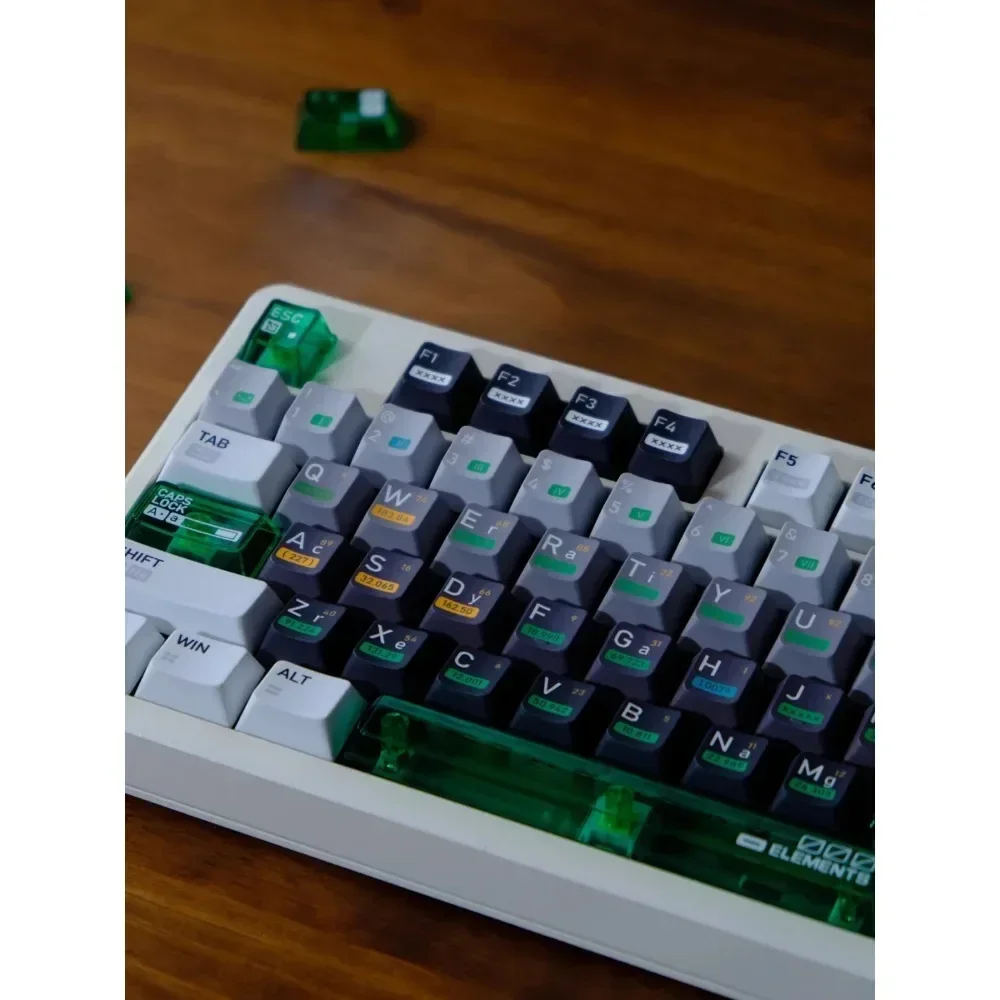 AIFEI Chemical 003 172 Keys KeyCaps Original Profile PBT PC Thermal Sublimation Green Transparent for  Keyboard Parts Customized