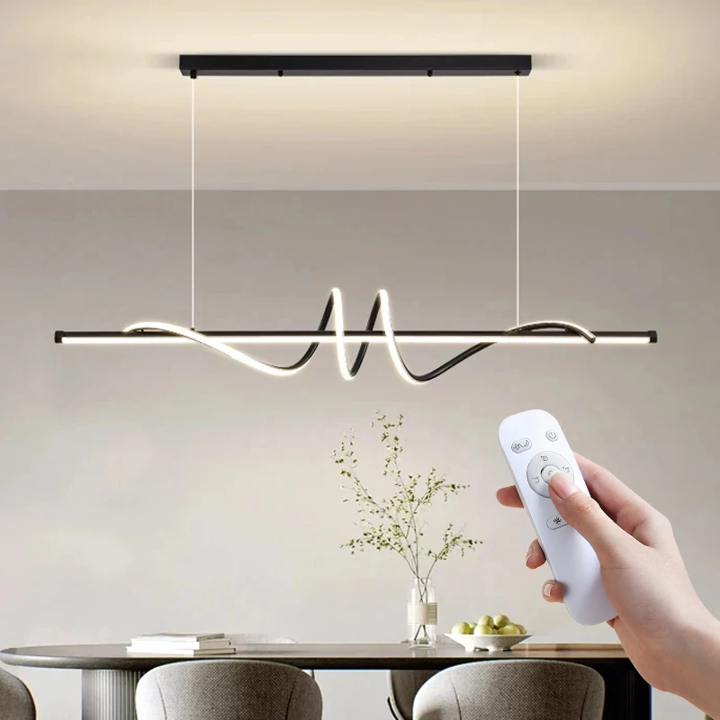 

Минималистичные линейные полосы, подвесные светильники для ресторана, домашний декор интерьера, лампа для гостиной, обеденный стол, бар, блеск, современная люстра