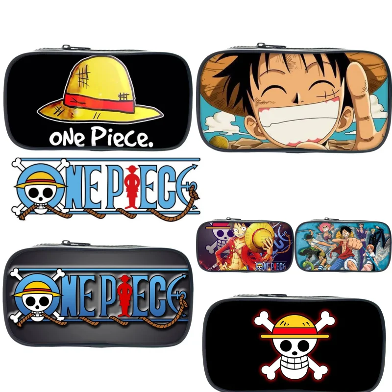 One Piece Children Anime Figure Pupil Large Capacity Pencil Case School Supplies Children Gift Pencil Bag Boys Box Storage Gift