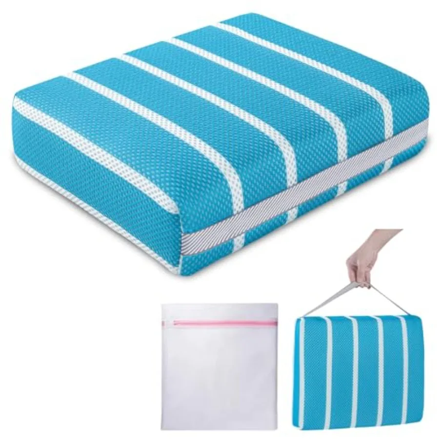 

Hot Tub Booster Seat Cushion Pillow for Indoor or Outdoor Use, Weighted Spa Pillow with Washable 4D Mesh Cover and Non-Slip Bot