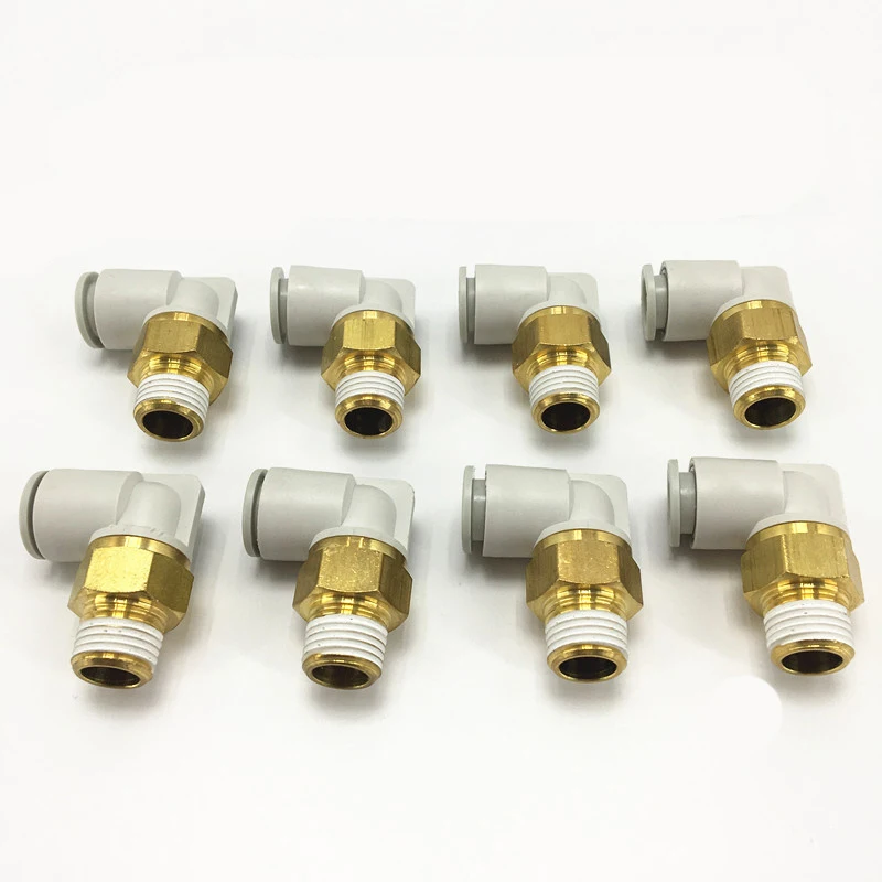 Conector rápido tubo comum, acessórios, cotovelo pneumático, KQ2L04, KQ2L06, KQ2L08, KQ2L10, KQ2L12-01S, 02S, 03S, 04S, KQ2L12-03AS