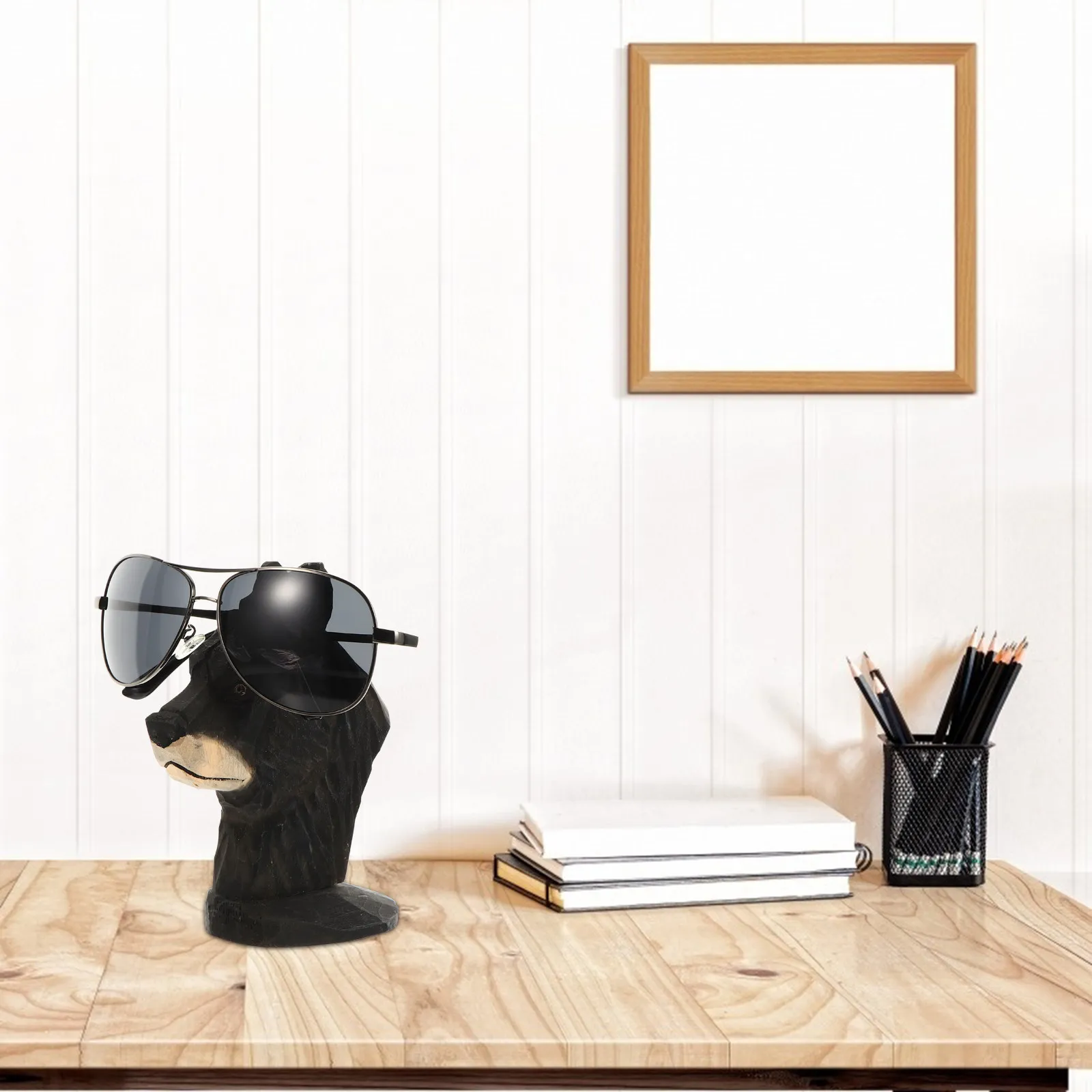 1Pcs Eco Friendly Wooden Glasses Stand Lovely Animal Form Desktop Eyeglasses Stand Decorative Glasses Holder Tabletop Organizer