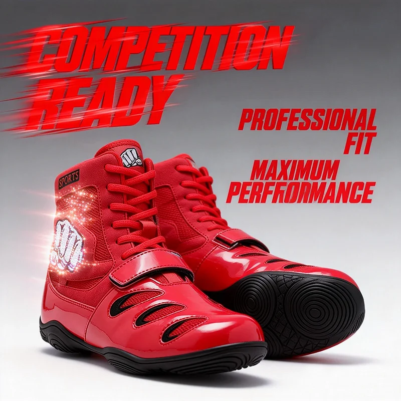 New Style Professional Boxing Shoes Men Comfortable Boxing Sneakers Breathable Wrestling Fighting Shoes Non Slip Combat Sneakers