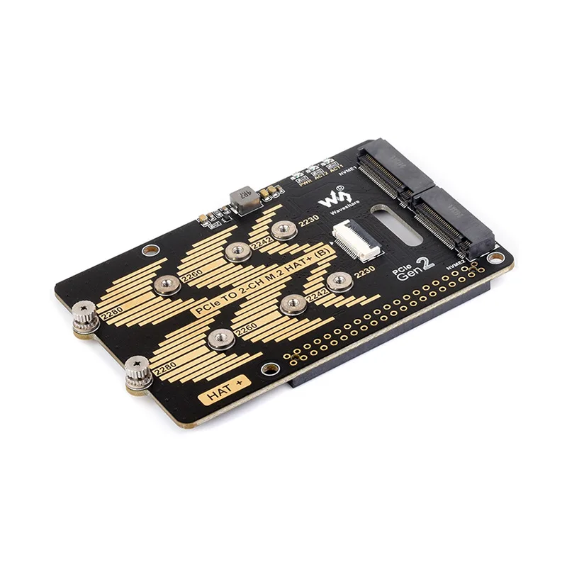 placa-de-expansao-raspberry-pi-5-pcie-para-m2-suporte-para-inicializacao-nvme-ssd-canal-unico-duplo-processo-de-chapeamento-de-ouro