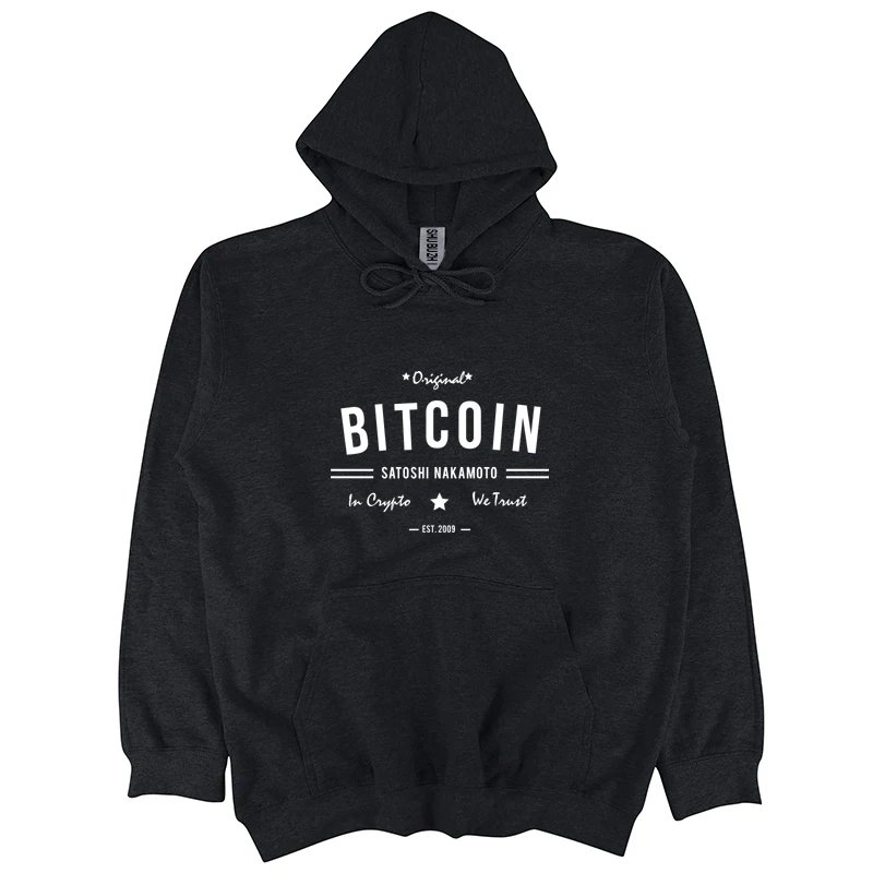 Bitcoin Original Satoshi Crypto Logo hoodies Plus Size Print hoodie New High Quality brand Men jacket sbz8155