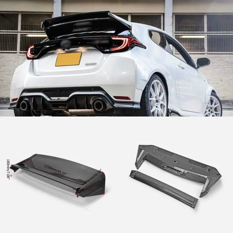 

For Toyota GR YARIS GXPA16 VRS Type Carbon Fiber Rear Trunk Roof Spoiler Wing Lip Bodykits