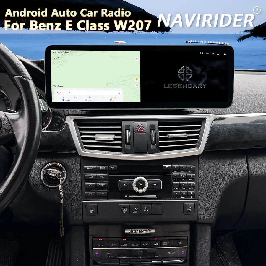 

Carplay Android 15 для Mercedes Benz E Class W207 2010-2015 QLED Автомобильная стереосистема Мультимедийный дисплей GPS-навигация WiFi BT 14.9