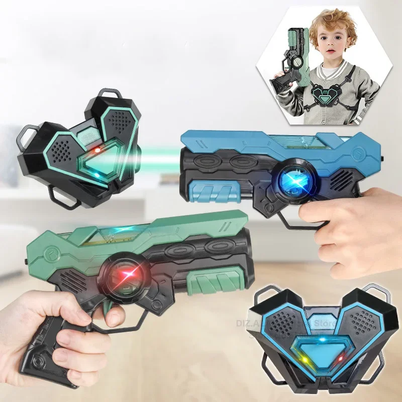 Laser Tag Battle Game Gun Set Electric Infrared Toy Guns Weapon Kids Laser Strike Pistol For Boys Children Indoor Outdoor Sports