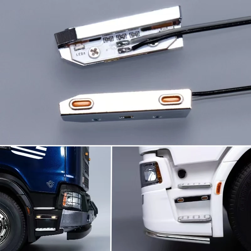 

RC Toy Car LED wheel eyebrow light foot light for Tamiya 1/14 RC Truck Trailer Dump Truck Scania 770S 6×4 56368 Upgradeds Parts