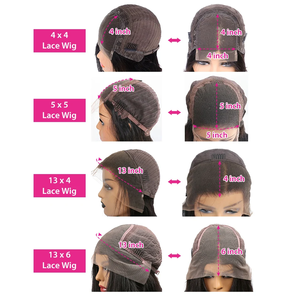 Wig Rambut Manusia Renda Depan Bob Pendek Gelombang Air untuk Wanita Kulit Hitam Brasil Sebelum Dipetik 13X6 Wig Depan 4X4 Wig Penutupan Gelombang Dalam