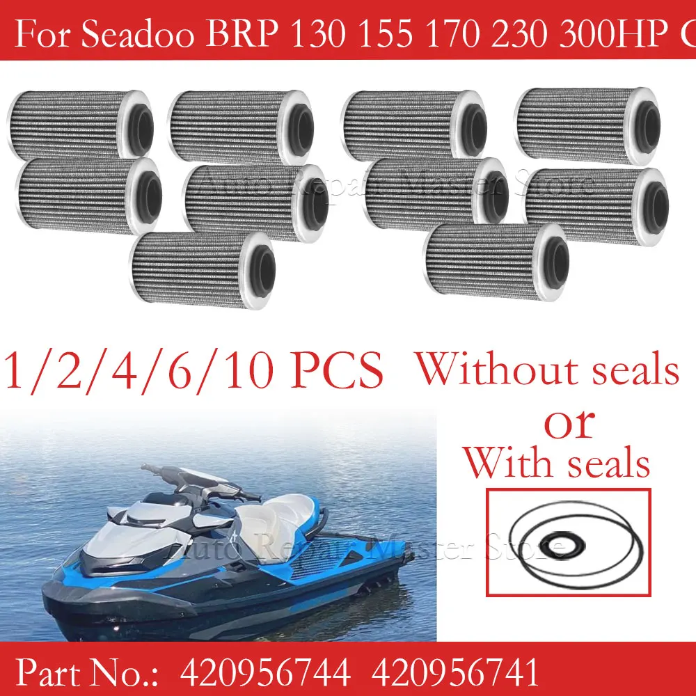

For Seadoo 1/2/4/6/10PCS Oil Filter BRP Rotax 1630 SEADOO 2016-2021 300HP RXP-X RXT-X GTX OEM 420956744