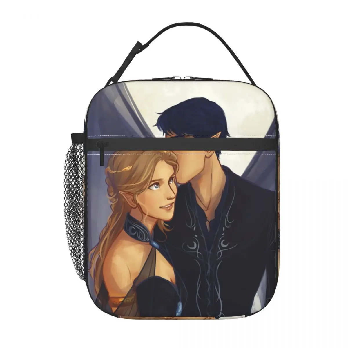 Feyre And Rhysand Insulated Lunch Tote Bag for Women A Court Of Thorns And Roses Resuable Thermal Cooler Food Lunch Box Travel