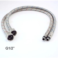 304 Stainless Steel Braided Hose Hot and Cold Faucet Kitchen Wash Basin Faucet Explosion-proof Hose Replacement Parts Bathroom