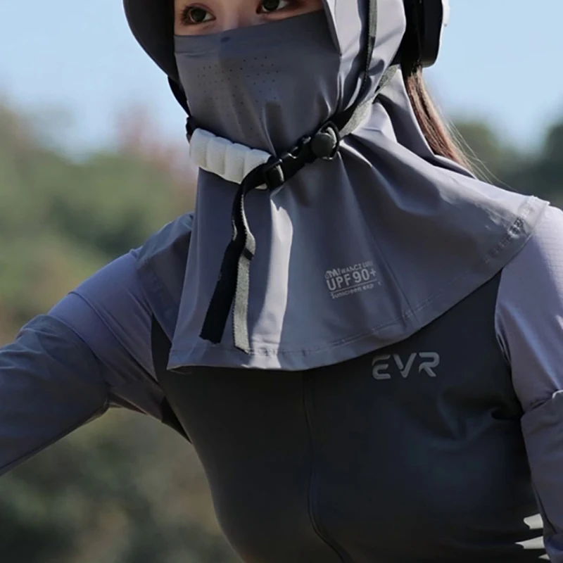 

1PC Ice Silk Sun Hat Face-protecting Sunscreen Cool Breathes Anti-ultraviolet Hat With Shawl Women Outdoor Cycling Sun Hat