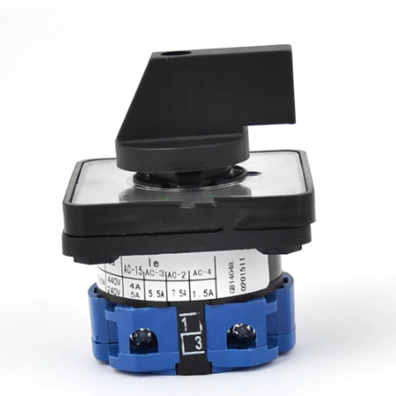 LW26-20 Rotary switch knob 2 position 0-1 ON-OFF High quality changeover cam switch Ui 690V Ith 20A 1 pole 4 terminals