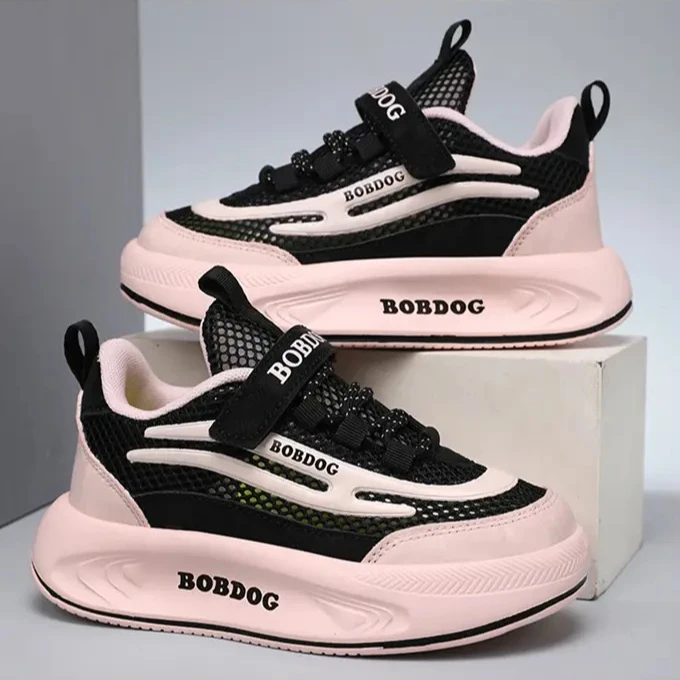 

Children Casual Shoes Rotating Button Kids Running Shoes Mesh Breathable 2026 New Boys Girls Tennis Shoes kids sneakers