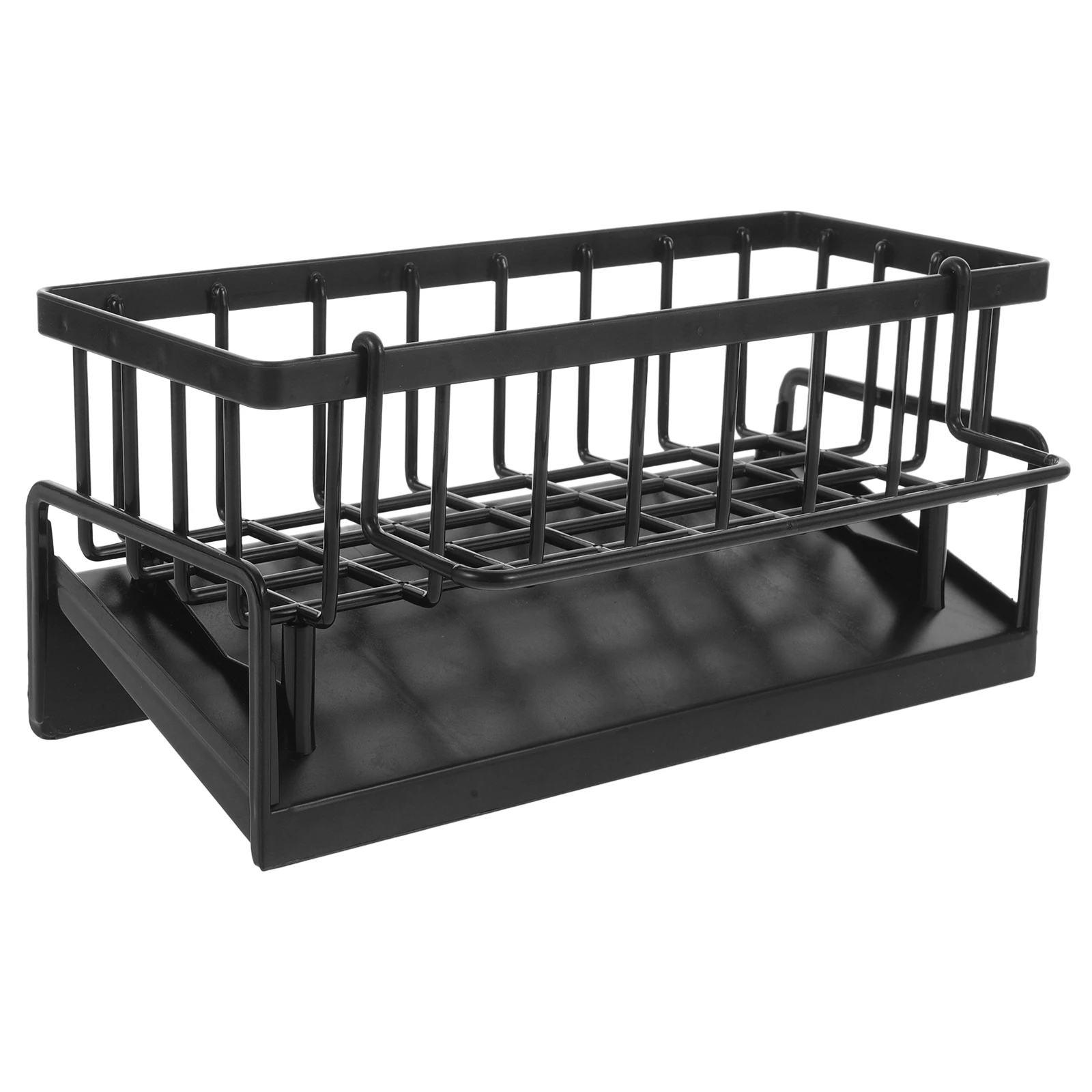 

Kitchen Sink Draining Rack With Sponge Holder Multi-Function Drain Accessory For Bottom Of Sink Desktop Organizer Stylish Drying