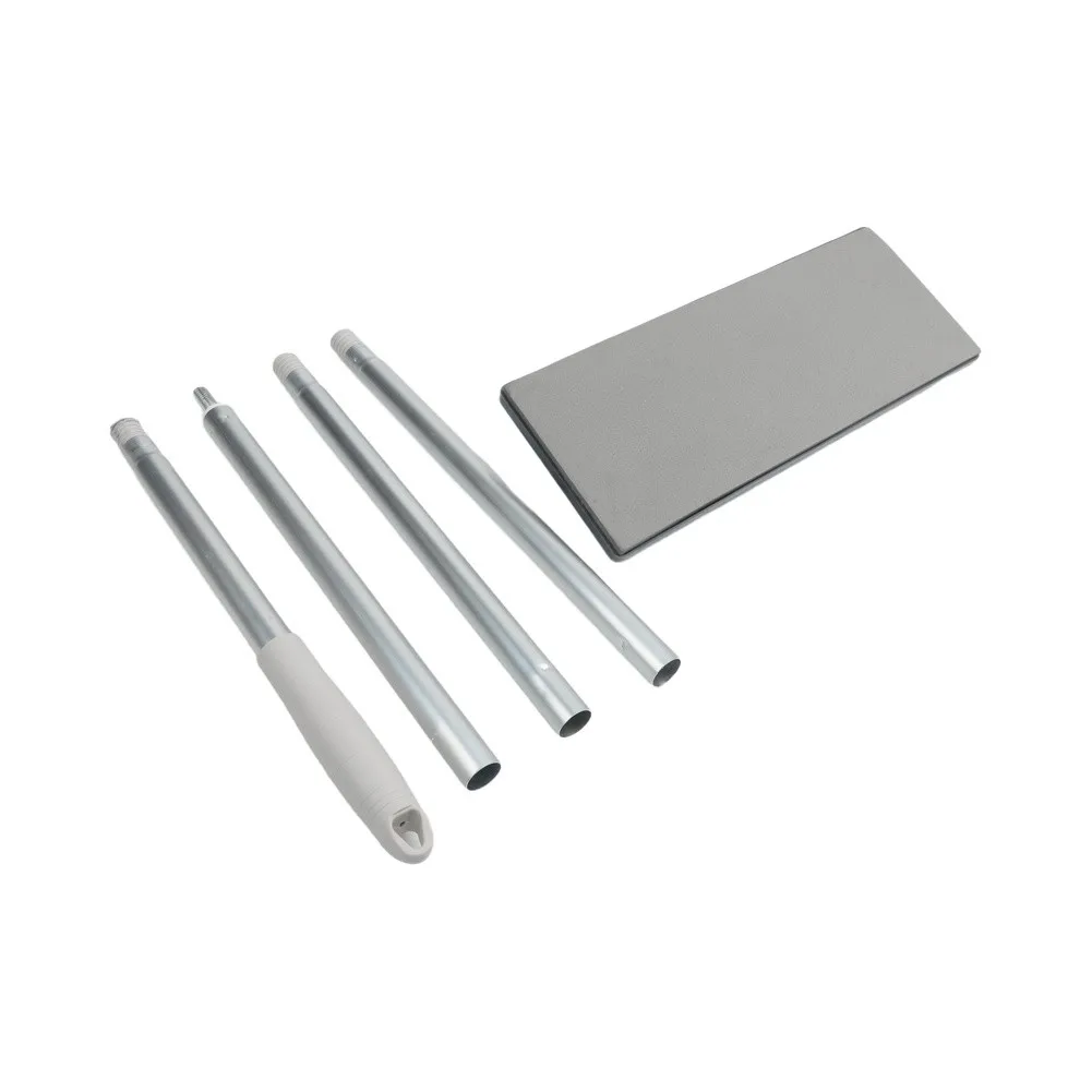 Lightweight Telescopic Mop Under 1 kg Aluminum Rod 57-128 cm Superfine Fiber Dust Pad Clip On System for Daily Floor Cleaning