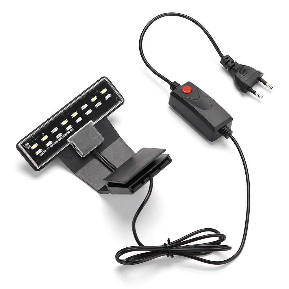 

Светодиодный светильник для аквариума, мини-ультратонкий светильник для аквариума с клипсой, высокая яркость, клипса для водных растений, энергоэффективный светильник