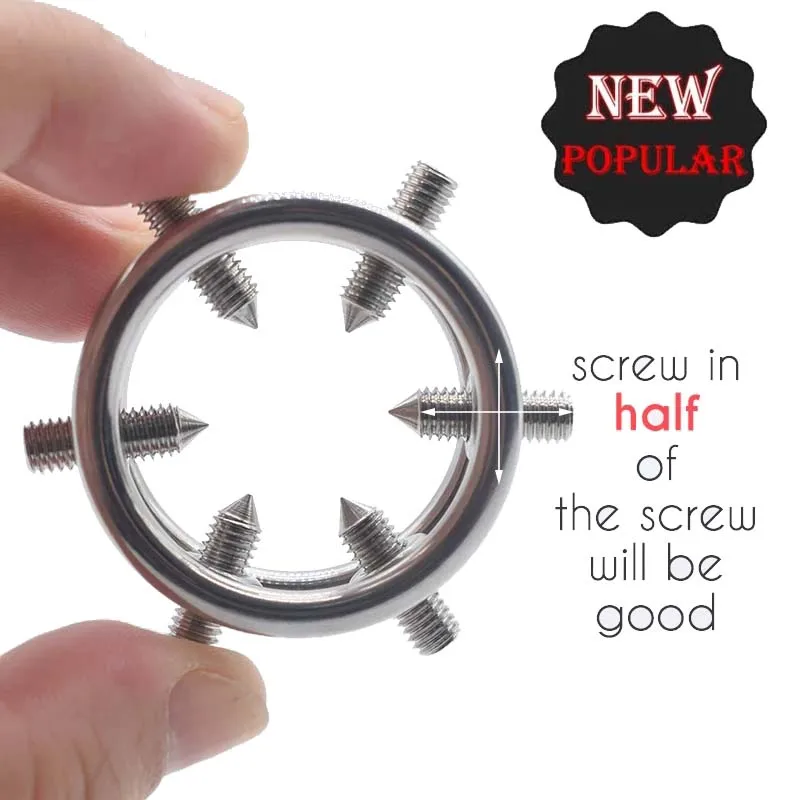 Cock Ring Steel Penis Ring Weight Foreskin Corrector Resistance Adults Sex Toys Delay Chastity Cage Products Sex Tool For Man