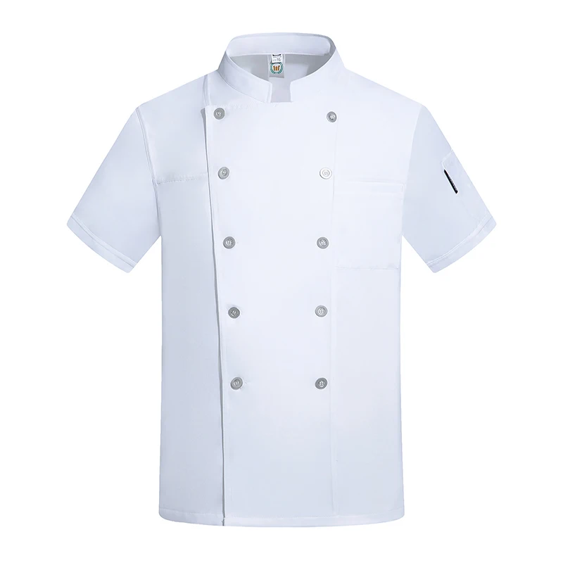 

Men's Chef's Jacket Cook Costume Professional Chef Shirt Kitchen Clothing Workwear Cooking Clothes Cafe Waiter Overalls