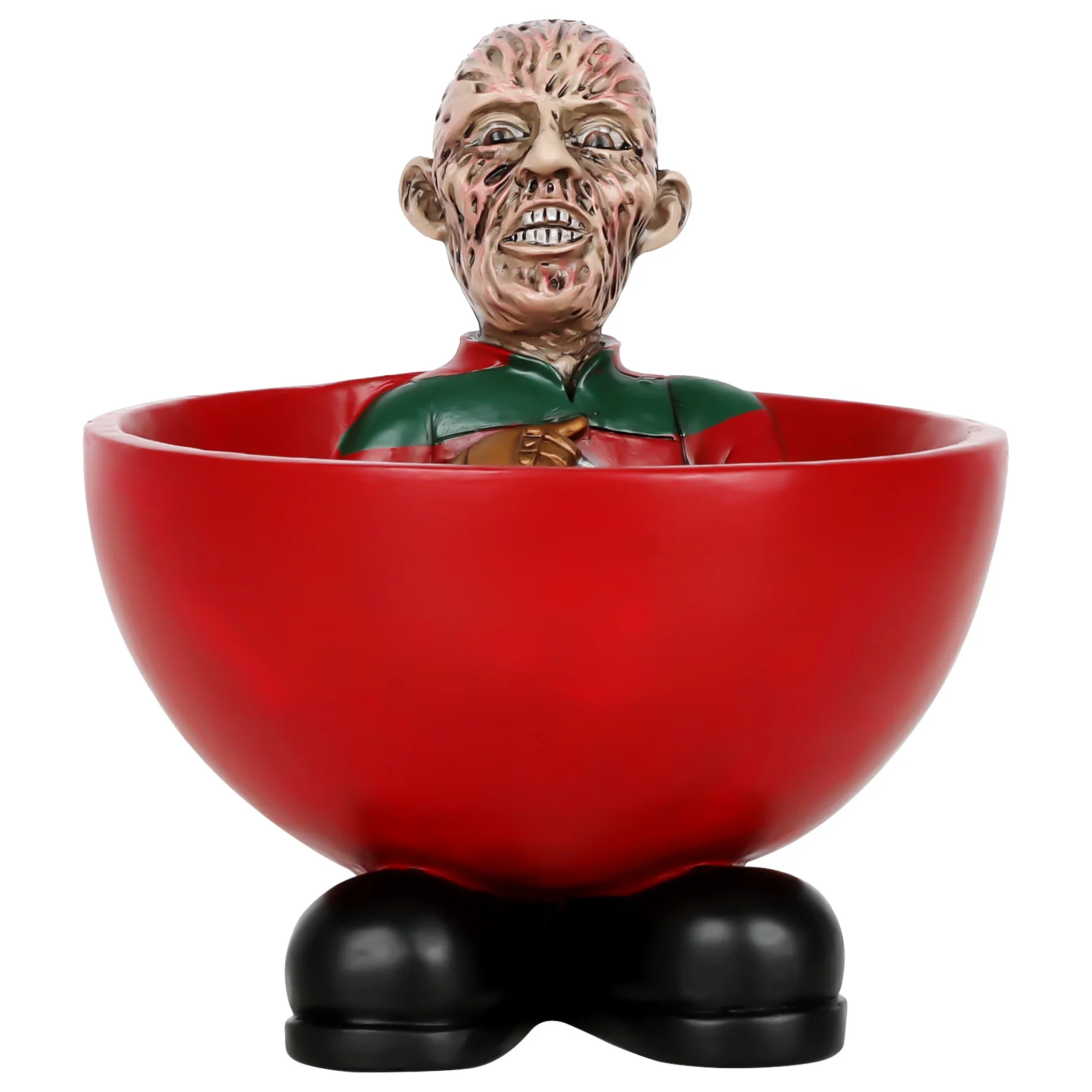 Freddy Krueger Fruit Plate Cosplay Resin Scary Role Decoration Candy Bowl Halloween Party Horror Ornament Tray Accessory Prop