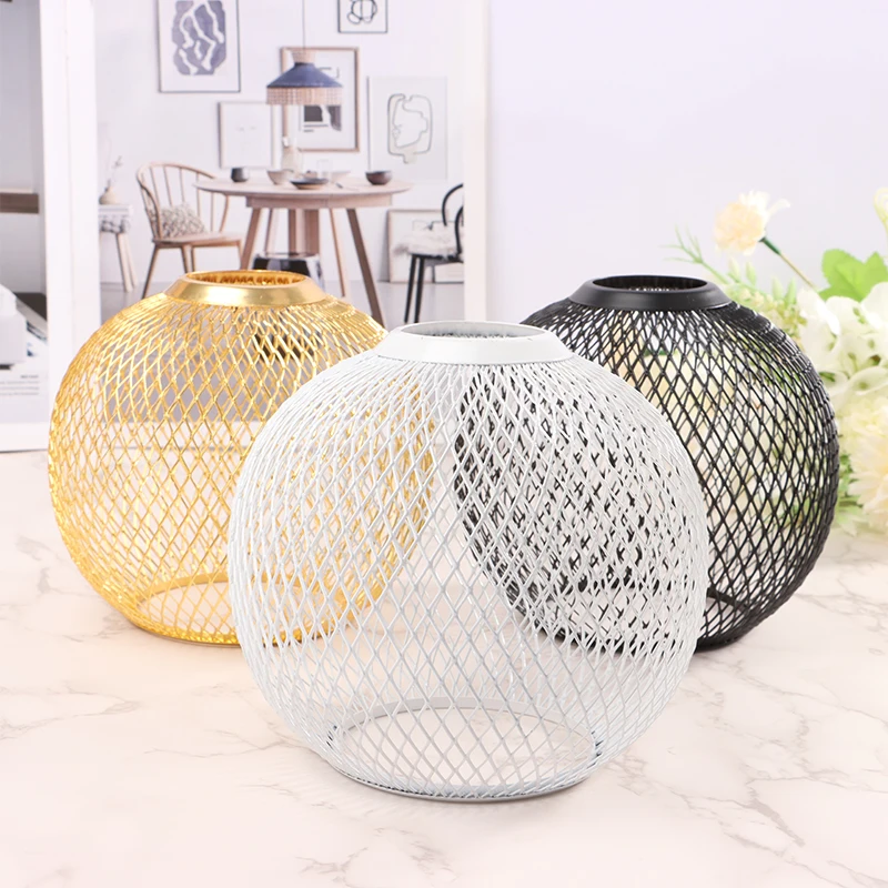 Hollow Out Metal Pendant Lamp Shade Cover Chandelier for Living Room Home Decoration