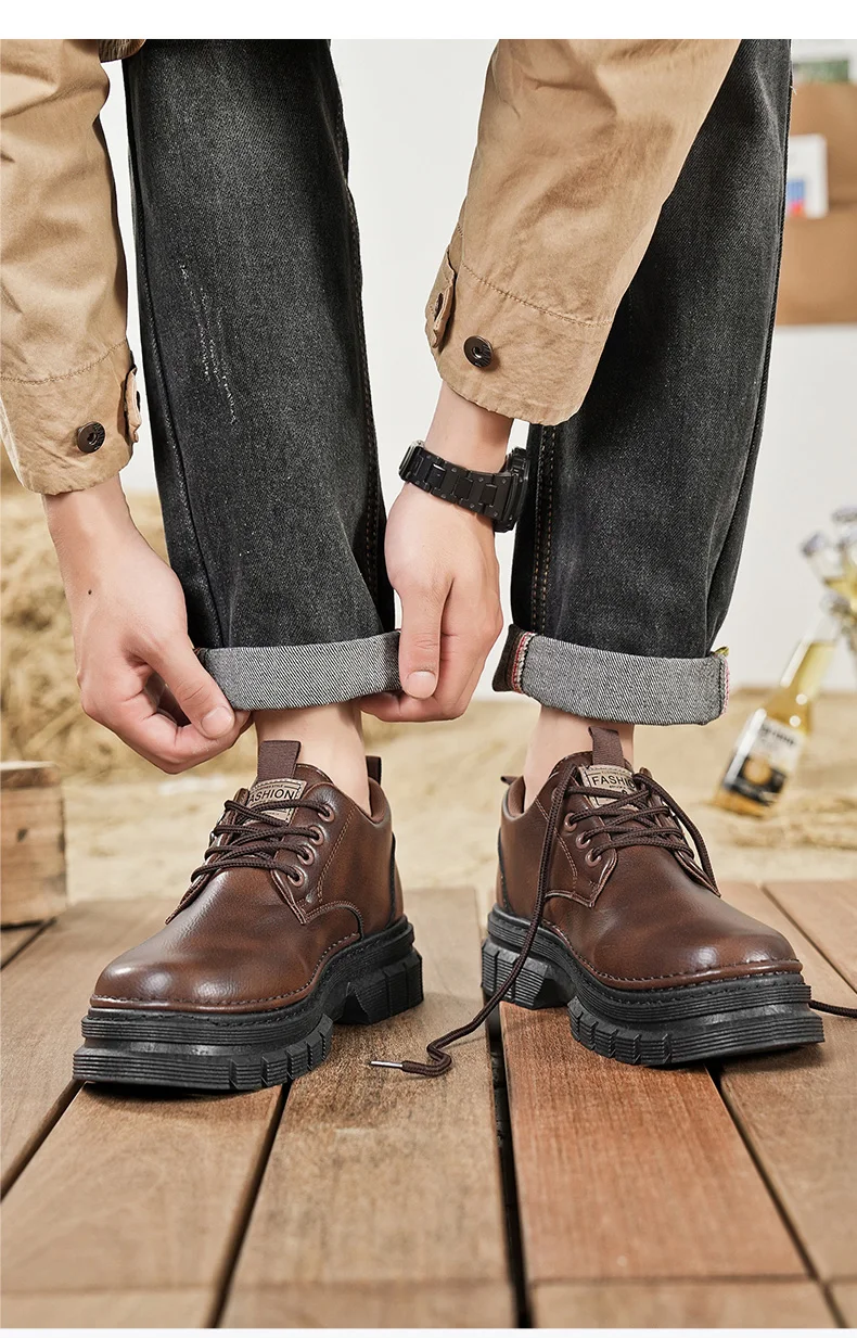 Herren-Freizeitschuhe, Vier-Jahreszeiten-Handarbeit, bequeme Outdoor-Arbeitsschuhe, modische Joker-Jugend-Trendschuhe, Business-Party-Lederschuhe – Detail 22