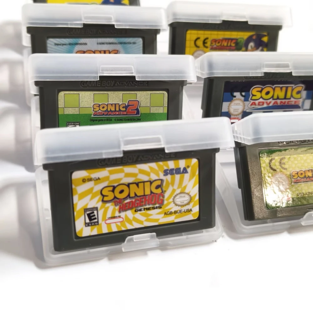 Sonic Advance 1 2 3 Hedgehog Genesis para GBA/GBA SP/NDS, Regalo de Cumpleaños, Cartucho de Videojuego GBA, Tarjeta de Consola, Tarjeta de Juego de 32 bits