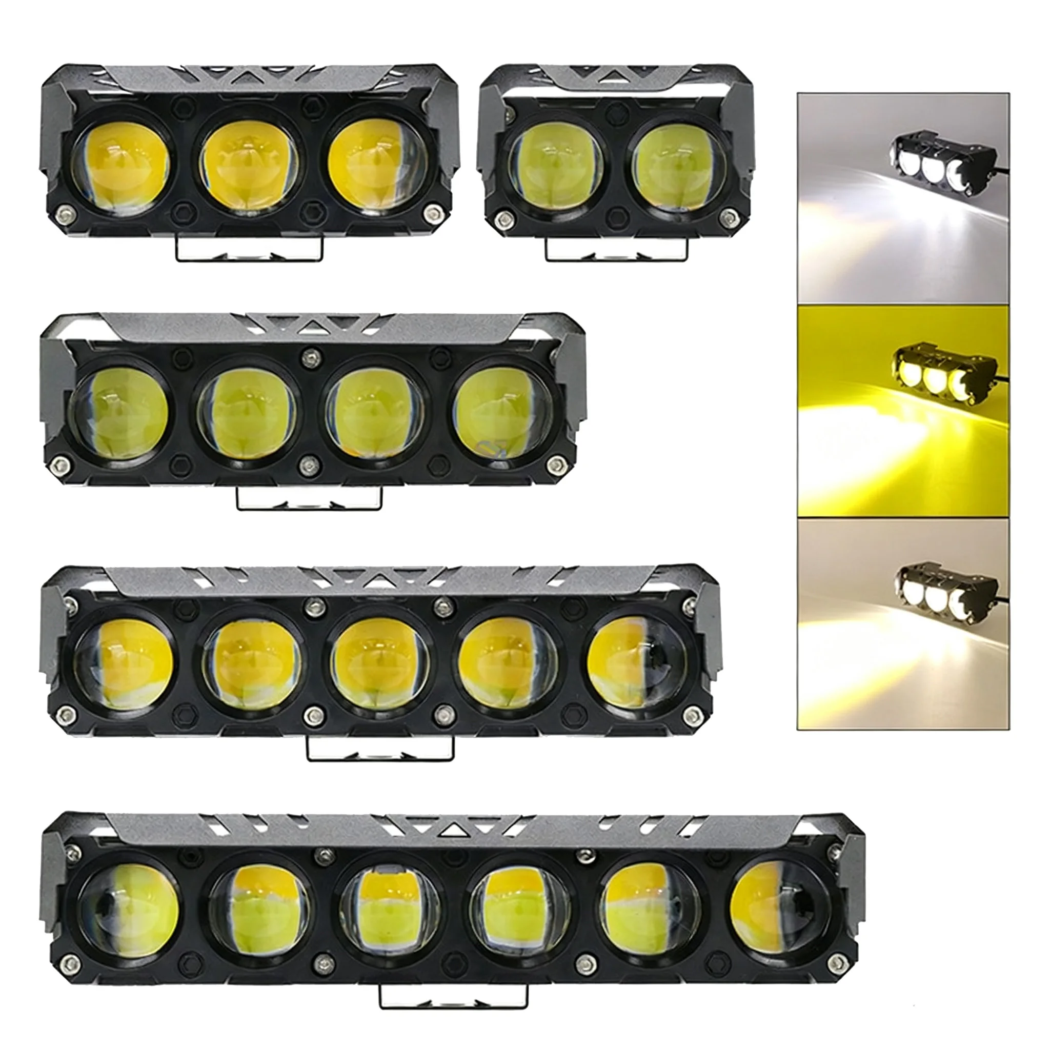 

Motorcycle LED Spotlight Dual Color Fog Lamps for Car Trucks SUV Mini Lens Headlight Driving Light Motorcycle Accessories 12/24V