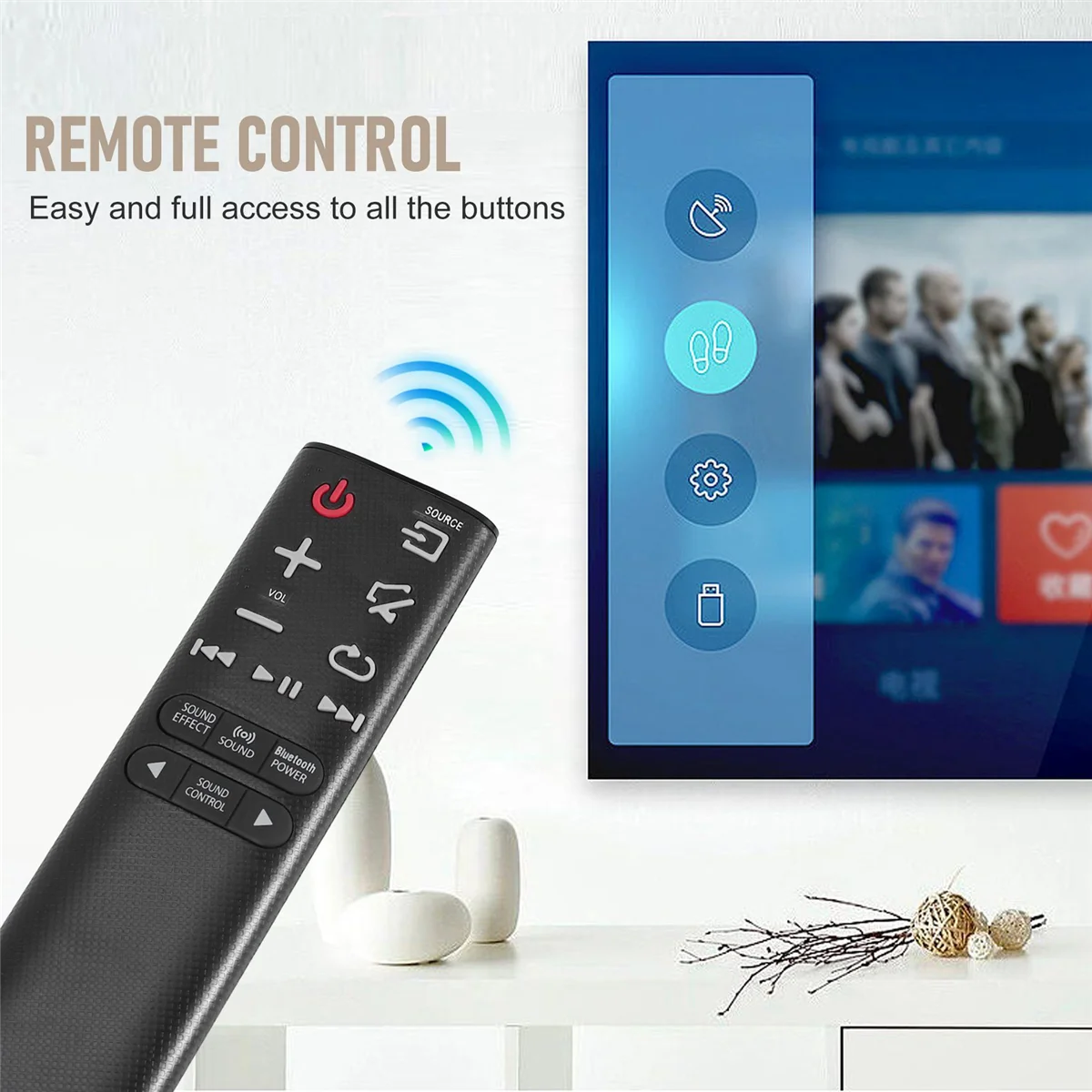 Ah59-02733B ควบคุมระยะไกลสำหรับ Samsung Soundbar Hwk360 Hwk450 Hwj4000 Hwk550