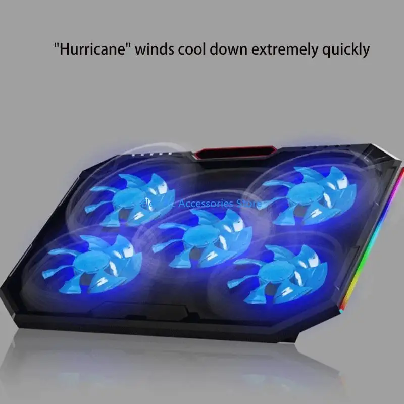Y51A Gaming Laptop Cooling Bracket Radiator Holder with 5 2x USB Ports Stand