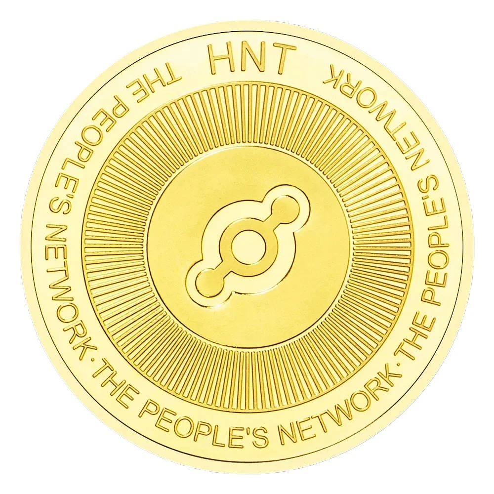 عملة جمع شبكة الشعوب HNT العملة المشفرة بيتكوين العملات التذكارية المادية المطلية بالذهب